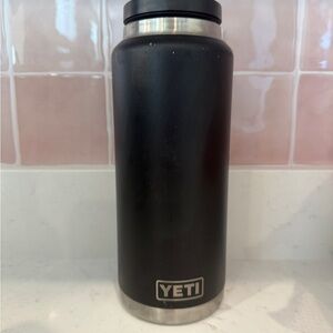YETI Black and Silver Insulated Bottle